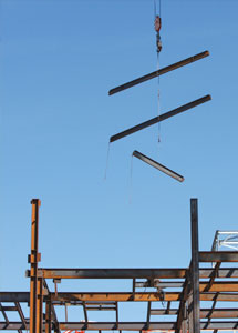 Building structure of steel bars